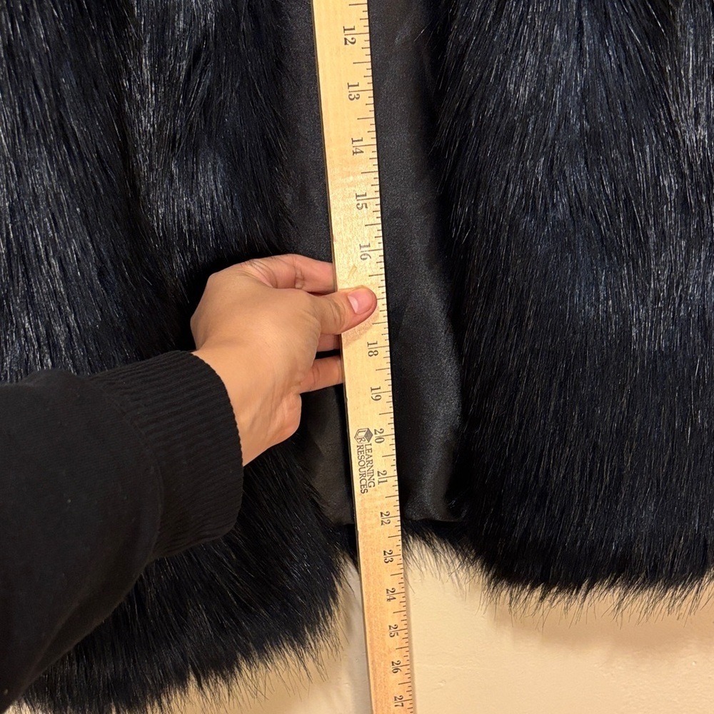 Divided Black Faux Fur Vest - Picture 6 of 10